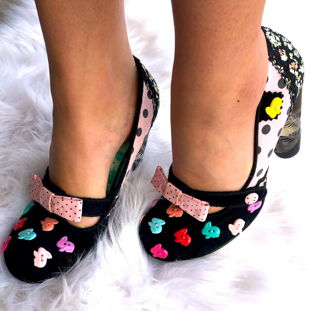IRREG CHOICE I’m Bossy Polka Dot Bunny Mary Janes - Picture 4 of 11